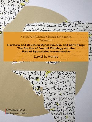 cover image of A History of Chinese Classical Scholarship, Volume III